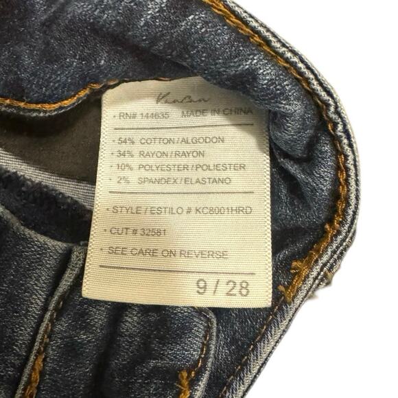 KanCan Estilo 9 ankle skinny mid rise distressed jeans size 28 dark denim pants - Picture 5 of 7